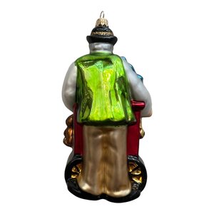 Kerstbal Orgeldraaier Rood