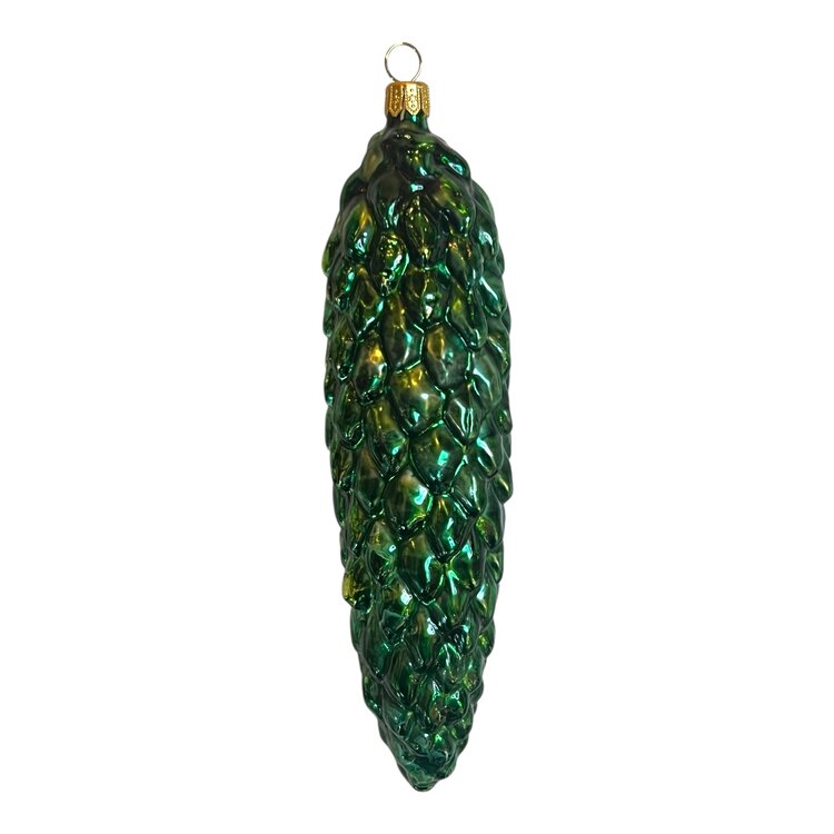 Kerstbal Slanke Dennenappel Groen