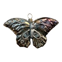 Christmas Decoration Butterfly Blue-Grey