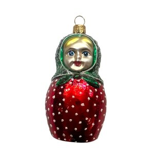 Kerstbal Aardbei Matroesjka