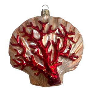 Christmas Decoration Scallop with Coral