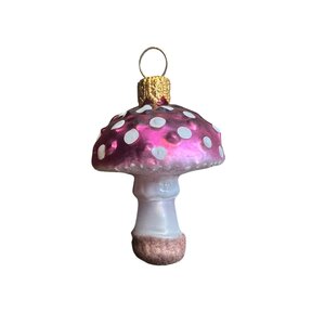Kerstbal Paddenstoeltje Klein Roze