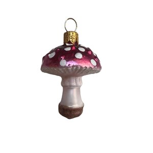 Christmas Decoration Mushroom Small Pink