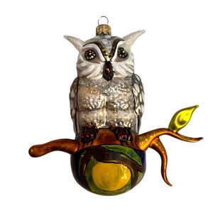 Christmas Decoration Owl on a Branch