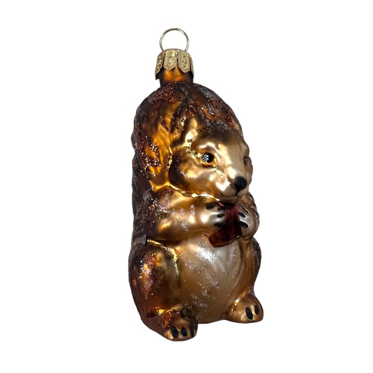 Christmas Ornament Snacking Squirrel