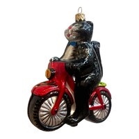 Christmas Decoration  Cat on a Scooter