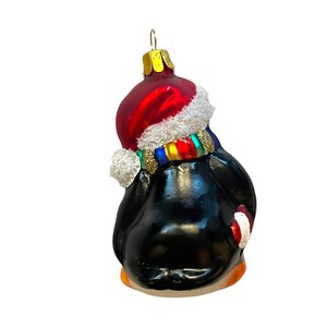 Kerstbal Blije Pinguïn met Sjaal