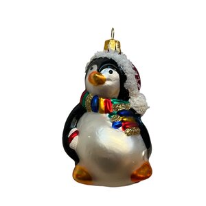 Kerstbal Blije Pinguïn met Sjaal