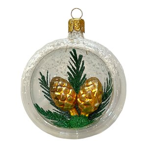 Christmas Ornament Transparent with Little Cones