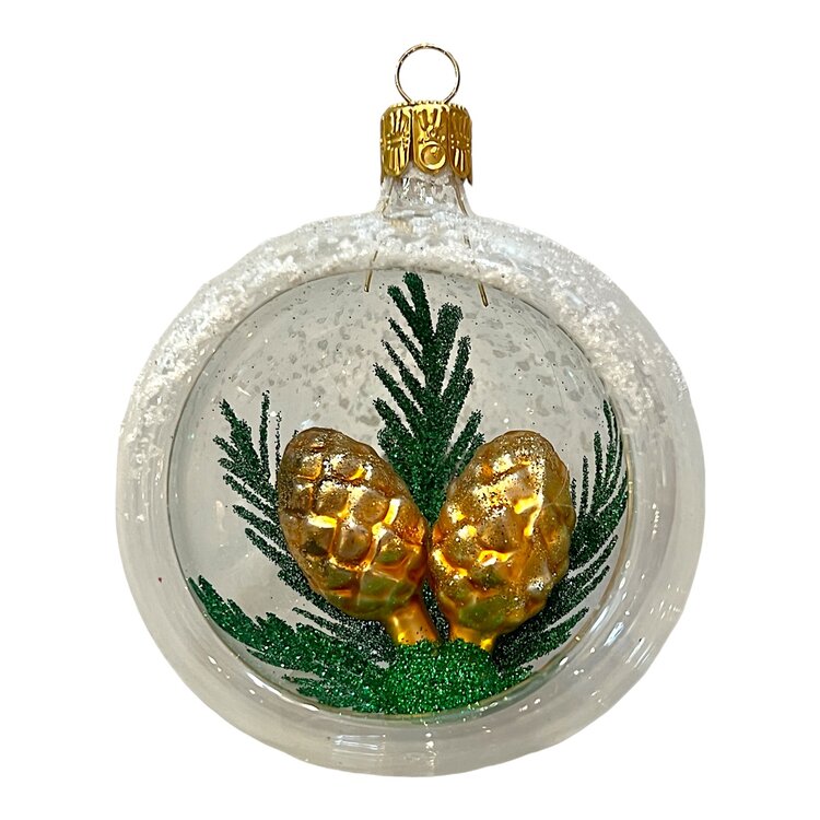 Christmas Ornament Transparent with Little Cones