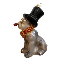 Kerstbal Bulldog met Hoed