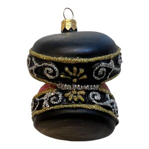 Christmas Ornament Engagement Ring Black - Red