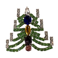 Christmas tree pin white candles