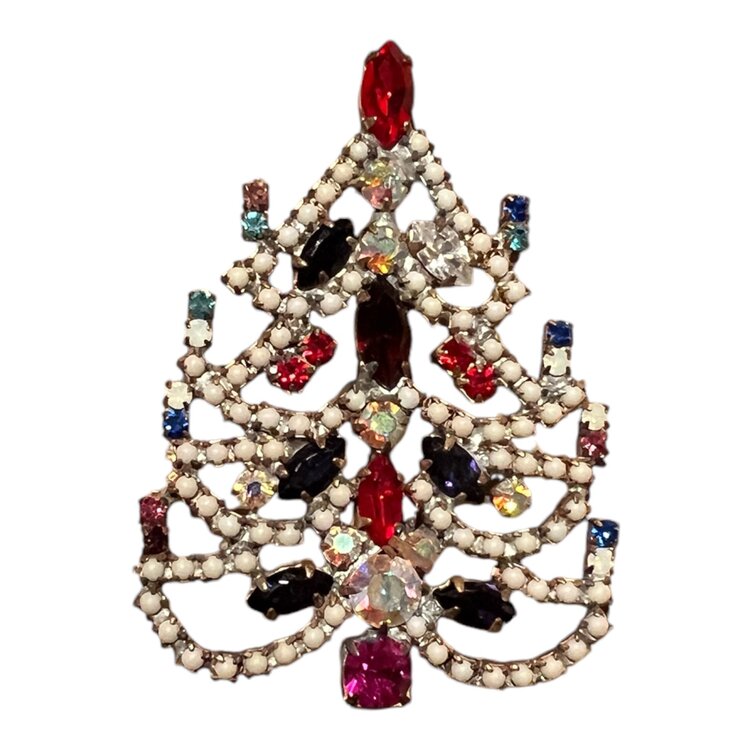 Kerstboombroche  Snow white