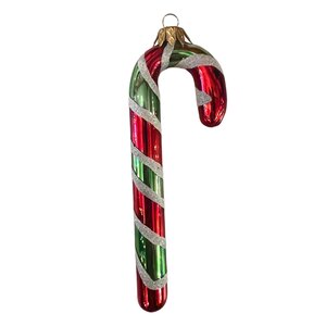 Kerstbal Candy Cane Groen-Rood