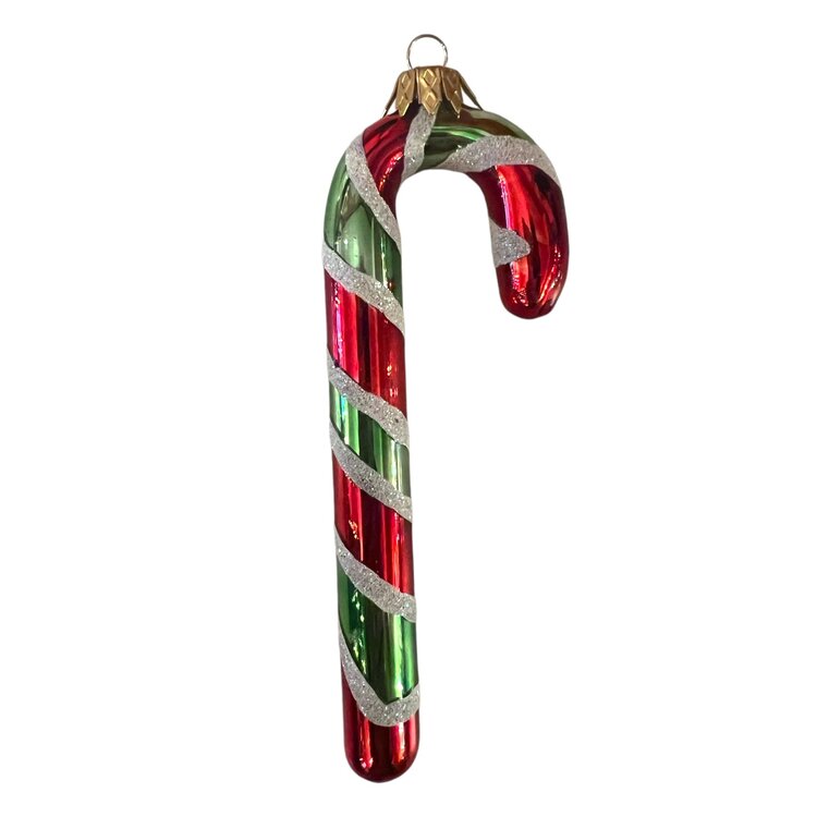 Christmas Ornament Candy Cane Green-Red