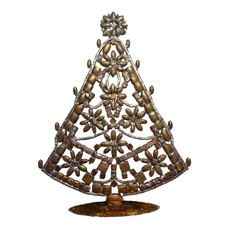 Standing Christmas tree of rhinestones Blue Star