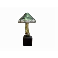 Botanical Model Mushroom Glass Green