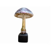 Botanical Model Mushroom Glass Purple
