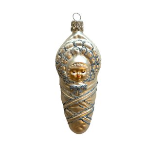 Kerstbal Baby'tje Blauw