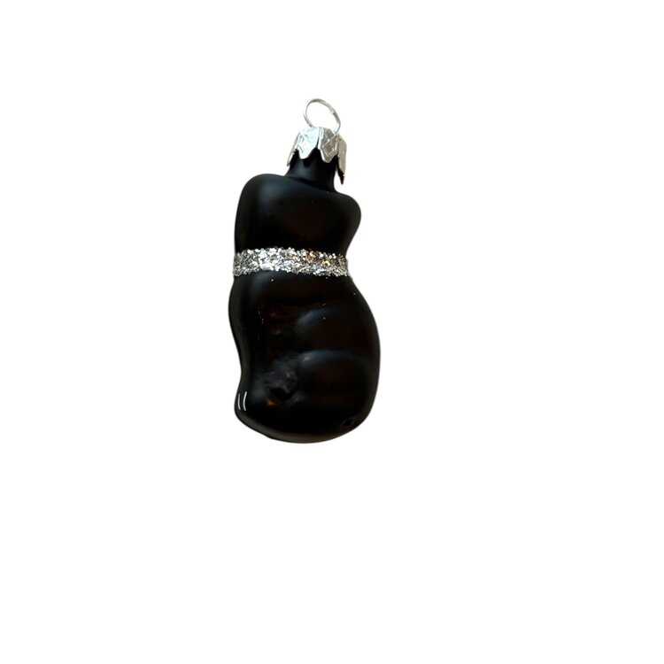 Kerstbal Katje Mini Zwart