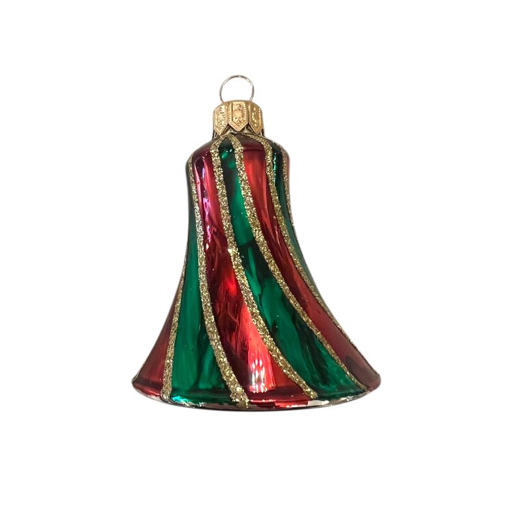Kerstbal Gestreept Klokje