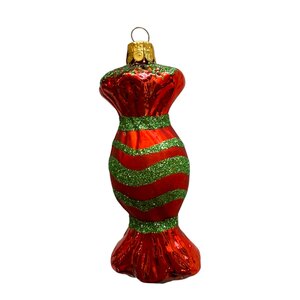 Kerstbal Snoepje Rood