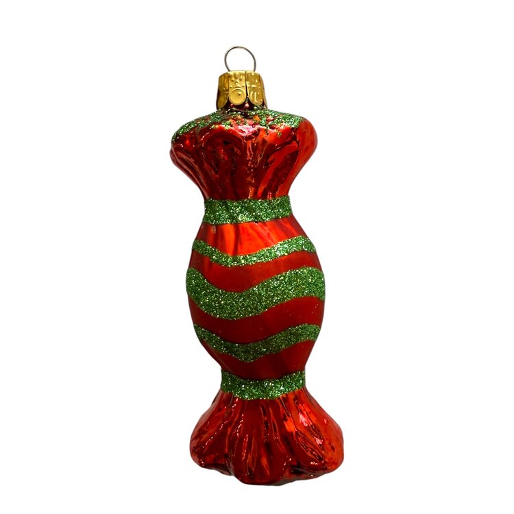 Kerstbal Snoepje Rood