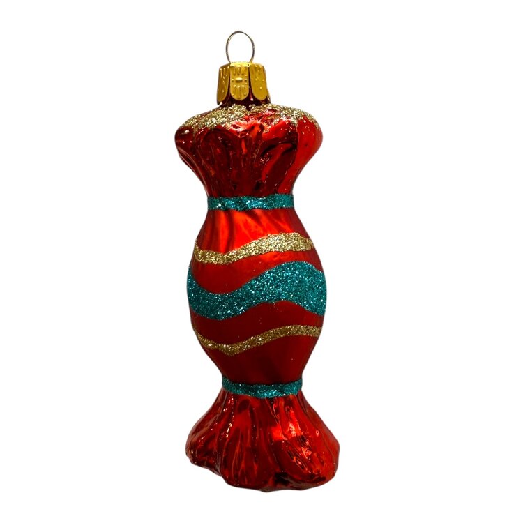 Kerstbal Snoepje Rood