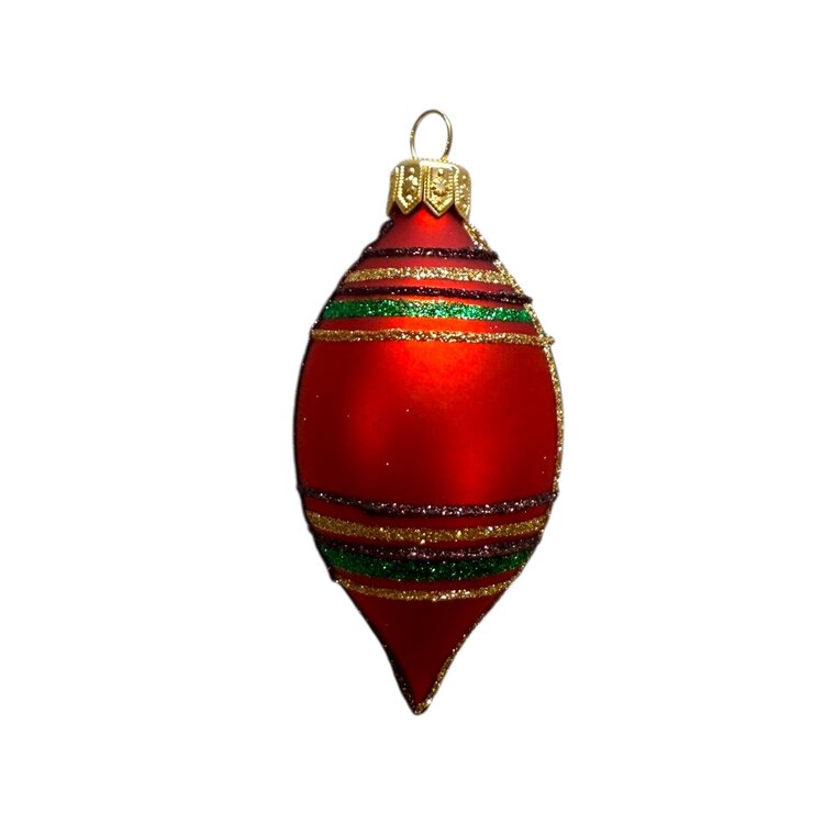 Kerstbal Geruit Ovaal