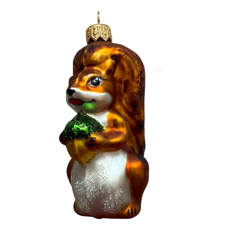 Kerstbal Eekhoorn met Eikeltje