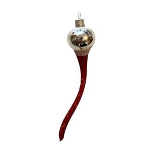 Kerstbal Vrolijk Wormpje Rood
