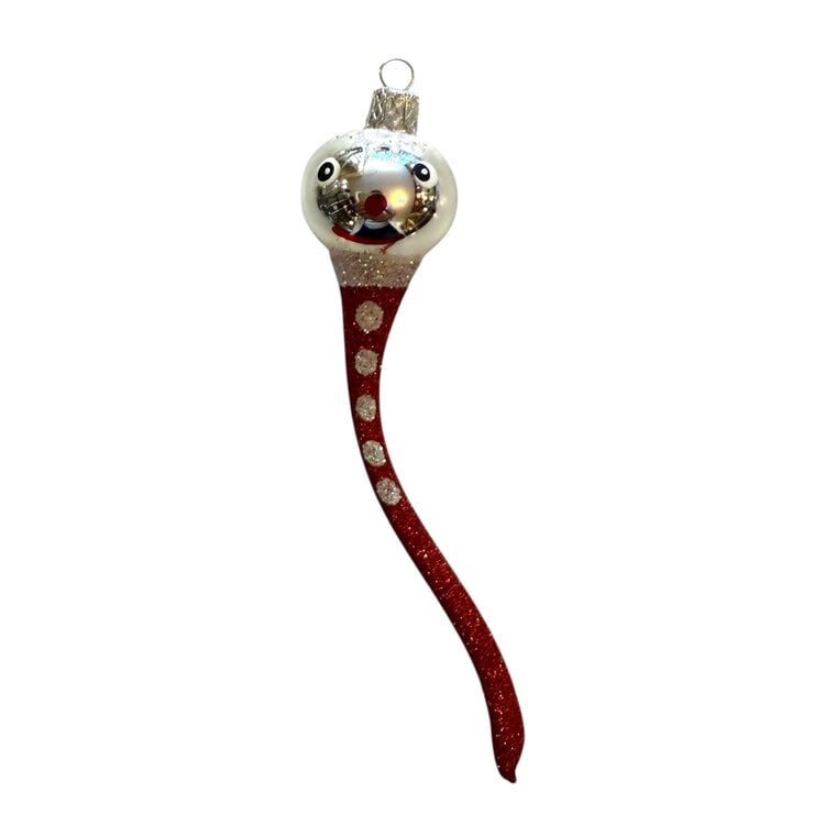 Kerstbal Vrolijk Wormpje Rood