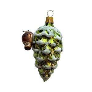 Christmas Decoration Pine Cone with Snail