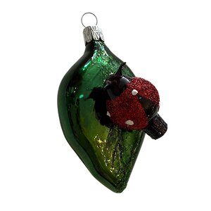 Christmas Decoration Leaf with Ladybug