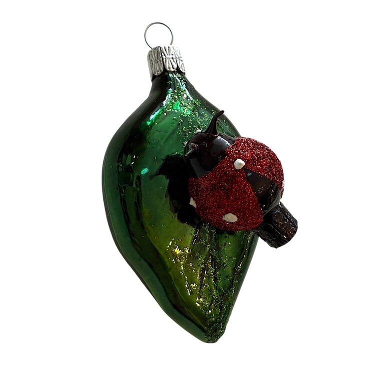 Christmas Decoration Leaf with Ladybug