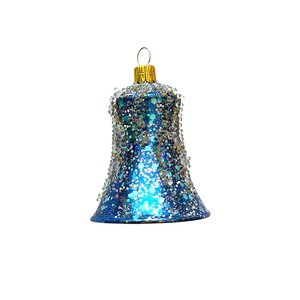 Kerstbal Klokje Blauw