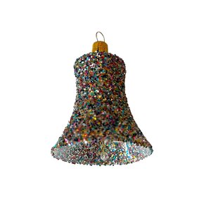 Kerstbal Klokje Glitter