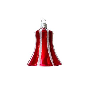 Christmas Decoration Red Bell with Stripes