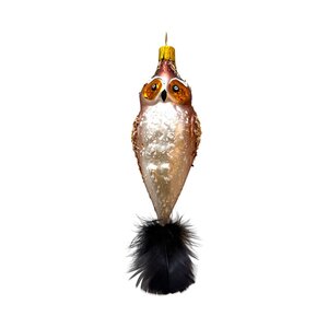 Christmas Decoration Owl With Feather Tail