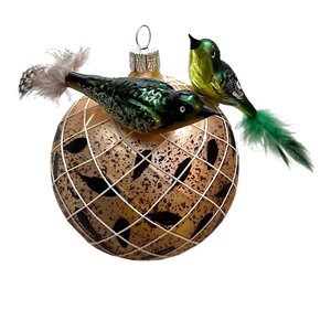 Kerstbal Vogels op Volière