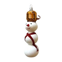 Kerstbal Sneeuwman Ouderwets