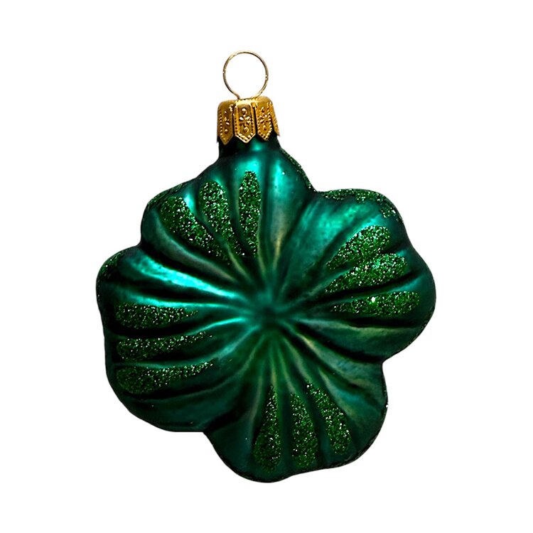 Kerstbal Klavertje Vier Donkergroen