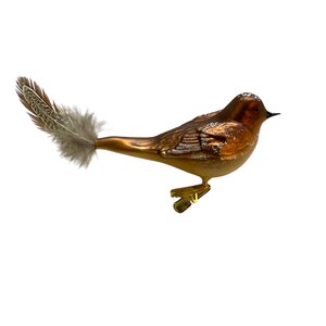 Christmas Clip Sparrow with Feather