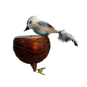 Vogelclip IJsvogeltje met Drinkbak