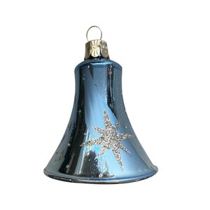 Christmas Decoration Bell Blue with Star