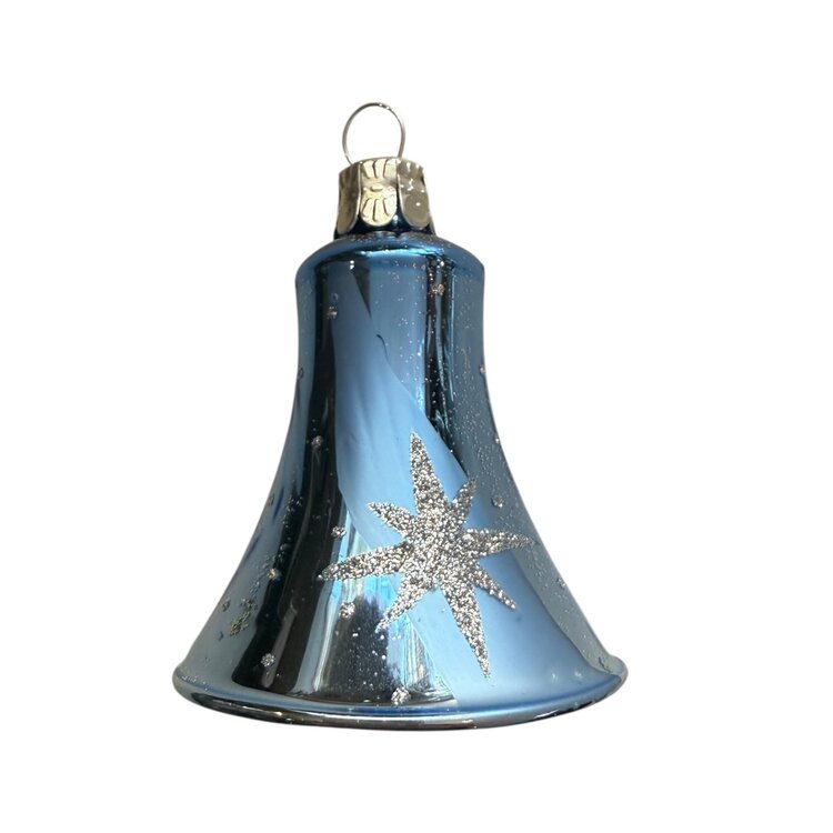 Christmas Decoration Bell Blue with Star