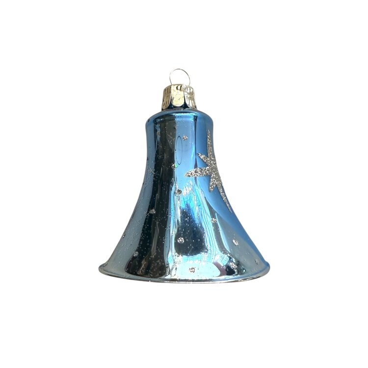 Christmas Decoration Bell Blue with Star