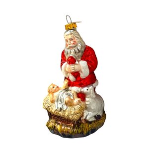 Kerstbal Kerststalletje met Santa