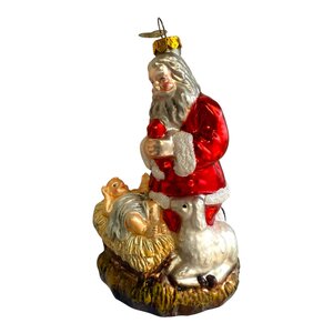 Kerstbal Kerststalletje met Santa